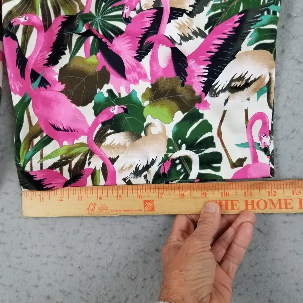 Loudmouth Shorts Mens 42 Pink Flamingo Tropical Golf Print Cotton Stretch‎ Fun